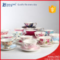 Café belos copos de chá / moderno chá de xícaras florais / alta qualidade xícaras de café elegante da China